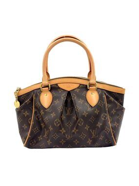 Louis Vuitton Tivoli PM Monogram Leather Brown Light Handbag Gold